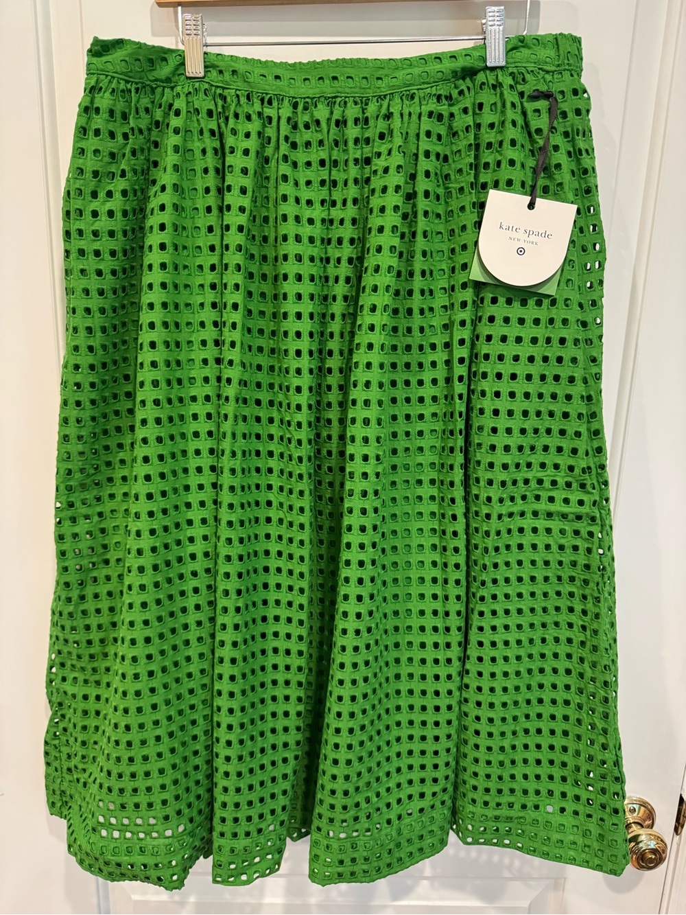 Kate Spade Limited Edition Fully Lined Green Eyelet Matching Vest & Skirt - Picture 9 of 14
